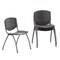 Flash Furniture HERCULES Series 5 Pack 880 lb. Capacity Gray Plastic Stack Chair with Titanium Gray Powder Coated Frame 5-RUT-F01A-GY-GG - alternate 8